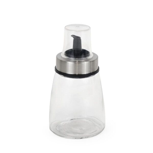 Oliera Quttin Trasparente Argentato Vetro 200 ml 6,5 x 6,5 x 12,5 cm (12 Unità)