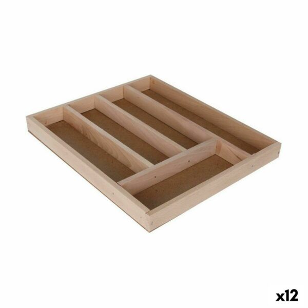 Vassoio Portaposate Quttin Quttin Legno 33 x 28 x 3,5 cm (12 Unità)