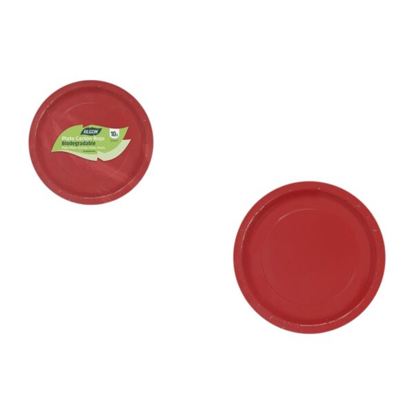 Set di piatti Algon Rosso 20 cm 10 Pezzi (24 Unità)