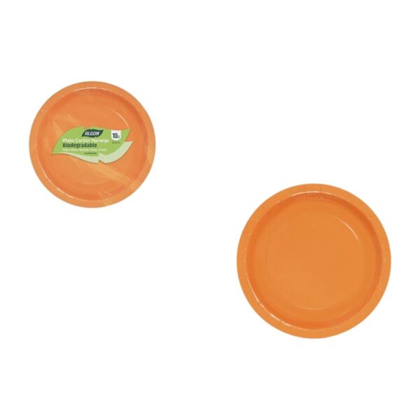 Set di piatti Algon Arancio 20 cm 10 Pezzi (24 Unità)