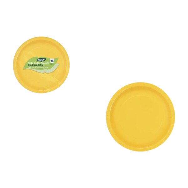 Set di piatti Algon Giallo 20 cm 10 Pezzi (24 Unità)