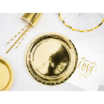 Set di piatti Algon Dorato 20 cm 10 Pezzi (18 Unità)