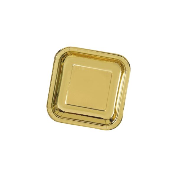 Set di piatti Algon Dorato 26 cm 3 Pezzi (18 Unità)