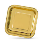 Set di piatti Algon Dorato 26 cm 3 Pezzi (18 Unità)