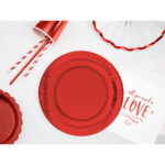 Set di piatti Algon Rosso 23 cm 10 Pezzi (18 Unità)