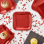 Set di piatti Algon Rosso 23 cm 10 Pezzi (18 Unità)