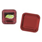 Set di piatti Algon Rosso 26 cm 3 Pezzi (18 Unità)