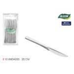 Set di coltelli riutilizzabili Algon Argentato Plastica 20 cm 10 Pezzi (24 Unità)