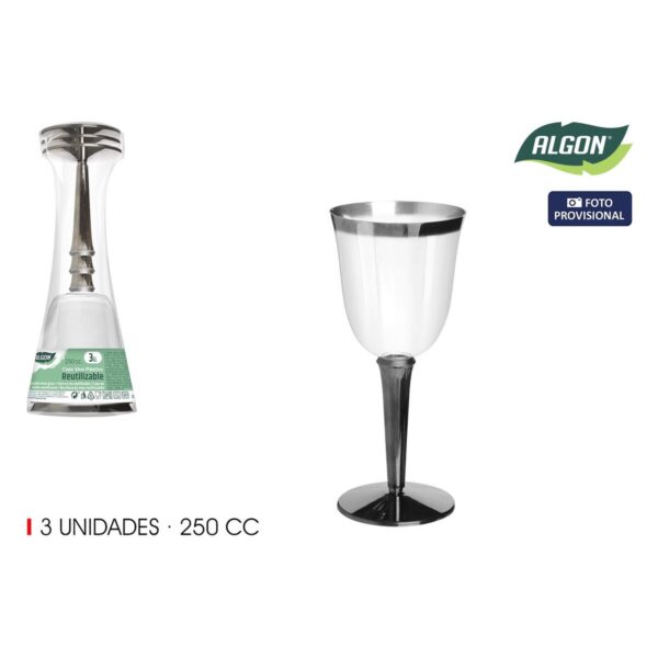 Calice per vino Algon 3 Pezzi (12 Unità)