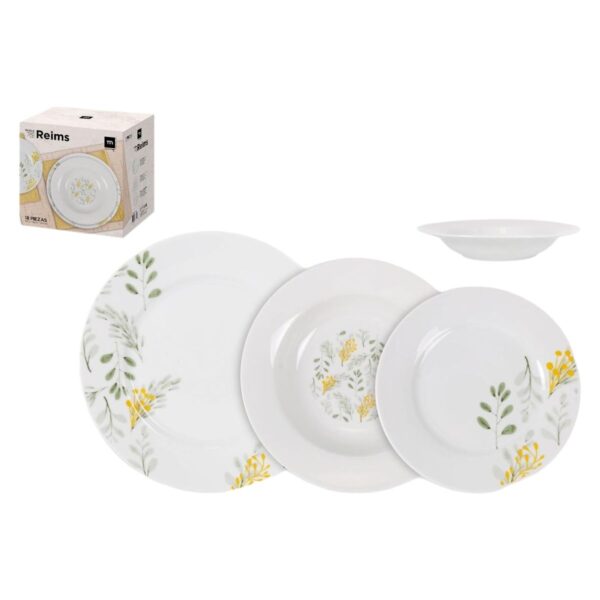 Servizio di Piatti La Mediterránea Reims Rotonda 18 Pezzi (2 Unità)