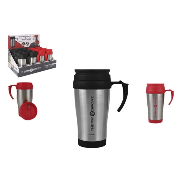 Tazza Thermos con Coperchio ThermoSport Travel Rosso 400 ml (12 Unità)