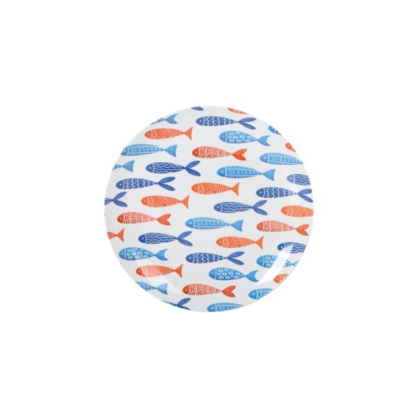 Piatto da Dolce La Mediterránea 20 cm Pesci (24 Unità)