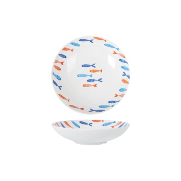 Piatto Fondo La Mediterránea Pesci 21 x 5,3 cm (24 Unità)