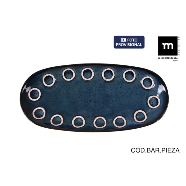 Teglia da Cucina La Mediterránea Almudena Azzurro Ovale 25 x 12 x 2,2 cm (24 Unità)