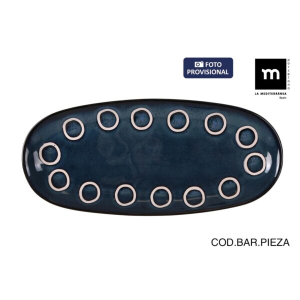 Teglia da Cucina La Mediterránea Almudena Azzurro Ovale 29 x 13,5 x 2,4 cm (24 Unità)