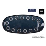 Teglia da Cucina La Mediterránea Almudena Azzurro Ovale 33 x 14,8 x 2,7 cm (12 Unità)