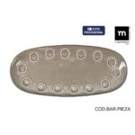 Teglia da Cucina La Mediterránea Almudena Grigio Ovale 29 x 13,5 x 2,4 cm (24 Unità)