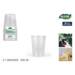 Set di Bicchieri Algon Plastica 300 ml 7 Pezzi (24 Unità)