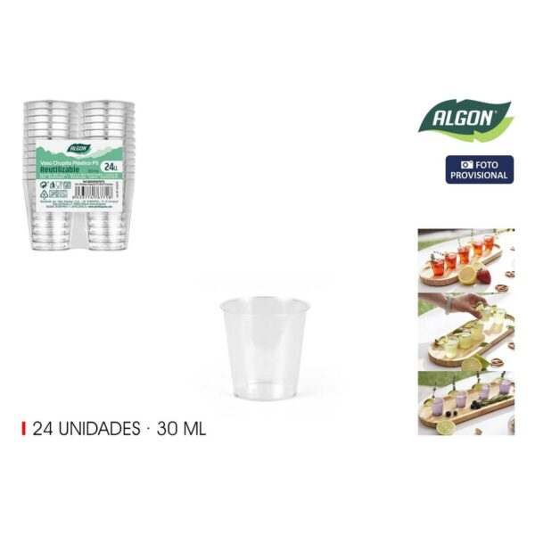 Bicchierino Algon Ø 4 cm 30 ml 24 Pezzi (24 Unità)