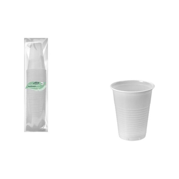 Set di Bicchieri Algon Bianco 220 ml 50 Pezzi (18 Unità)
