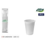 Set di Bicchieri Algon Bianco 220 ml 50 Pezzi (18 Unità)
