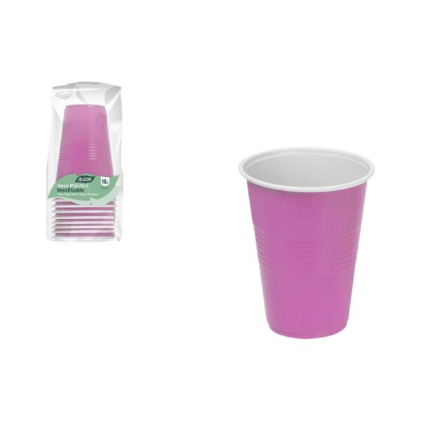 Set di Bicchieri Algon Rosa 450 ml 10 Pezzi (18 Unità)
