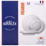 Servizio di Piatti Duralex Picardie Trasparente 12 Pezzi (2 Unità)