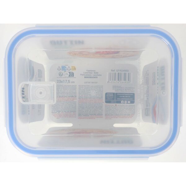 Porta pranzo Quttin Rettangolare 2,35 L (6 Unità)