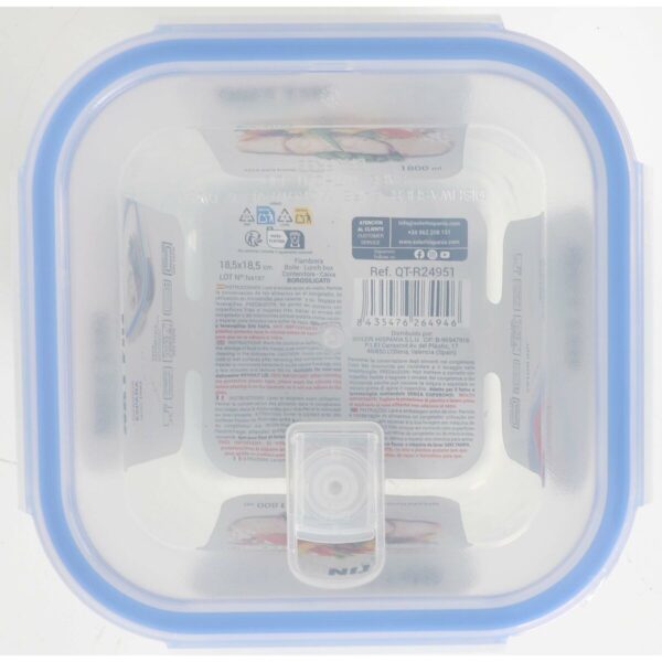 Porta pranzo Quttin Quadrato 1,8 L (6 Unità)