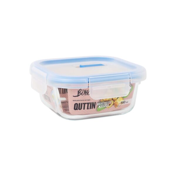 Porta pranzo Ermetico Quttin Boho Trasparente 550 ml (12 Unità)