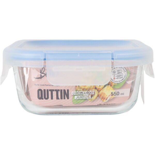 Porta pranzo Ermetico Quttin Boho Trasparente 550 ml (12 Unità)