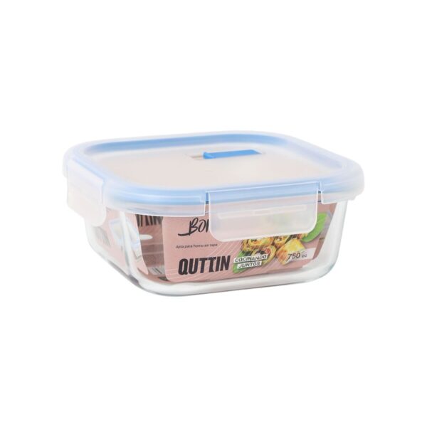 Porta pranzo Ermetico Quttin Boho Trasparente 750 ml (6 Unità)
