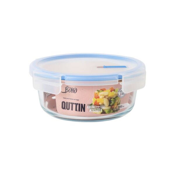 Porta pranzo Ermetico Quttin Boho Trasparente 0,9 l (6 Unità)