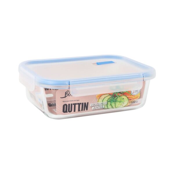 Porta pranzo Ermetico Quttin Boho Trasparente Rettangolare 1,5 L (6 Unità)