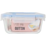 Porta pranzo Ermetico Quttin Boho Trasparente Rettangolare 1,5 L (6 Unità)