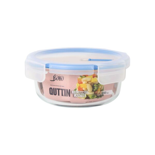 Porta pranzo Ermetico Quttin Boho Trasparente 650 ml (6 Unità)