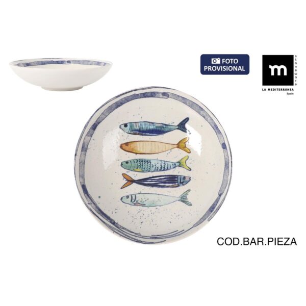 Piatto Fondo La Mediterránea Peixe Ø 21 cm (12 Unità)