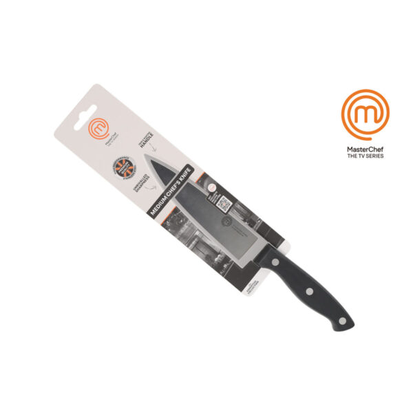 Coltello da Cucina MasterChef Chef Nero Argentato 15 cm (18 Unità)