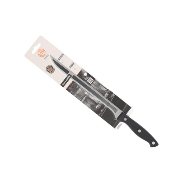 Coltello per Prosciutto MasterChef 23 cm Nero Argentato (18 Unità)