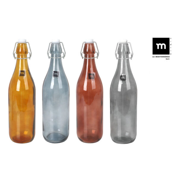 Bottiglia di Vetro La Mediterránea Dark goethe 1 L (12 Unità)