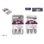 Posate Quttin Plastica 16 Pezzi 17 Pezzi (6 Unità)