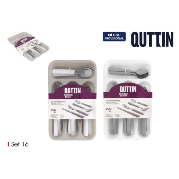 Posate Quttin Plastica 16 Pezzi 17 Pezzi (6 Unità)
