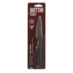 Coltello Spelucchino Quttin Black Acciaio inossidabile 9 cm (12 Unità)