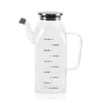 Oliera La Mediterránea Trasparente Argentato Metallo Vetro Borosilicato 1 L (6 Unità)