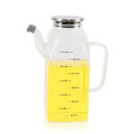 Oliera La Mediterránea Trasparente Argentato Metallo Vetro Borosilicato 1 L (6 Unità)