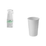 Set di Bicchieri Algon Bianco 300 ml 20 Pezzi (24 Unità)