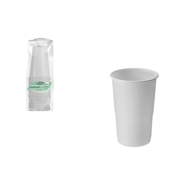 Set di Bicchieri Algon Bianco 300 ml 20 Pezzi (24 Unità)