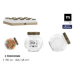 Barattolo di Vetro La Mediterránea WOOD 180 ml (60 Unità)