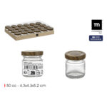 Barattolo di Vetro La Mediterránea WOOD 50 ml (48 Unità)