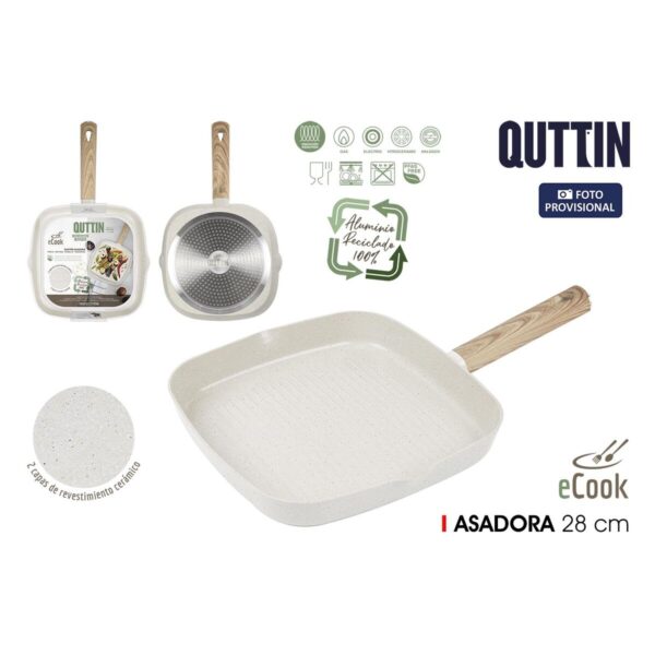 Padella griglia Quttin ECOOK Bianco